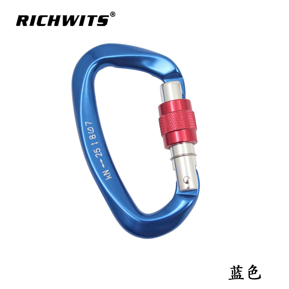 Авиационный алюминиевый автоматический карабин D-типа с замком для йоги