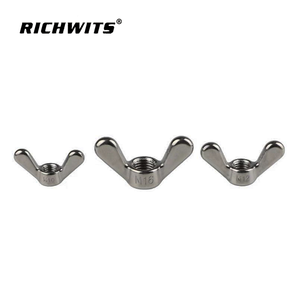 Изготовленная на заказ гайка-бабочка из нержавеющей стали 304/316 M10 M12 M16