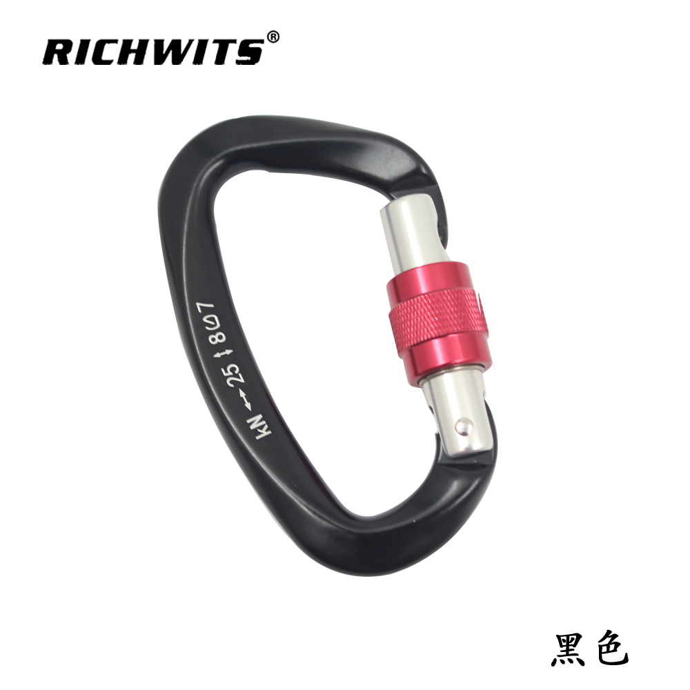 Авиационный алюминиевый автоматический карабин D-типа с замком для йоги