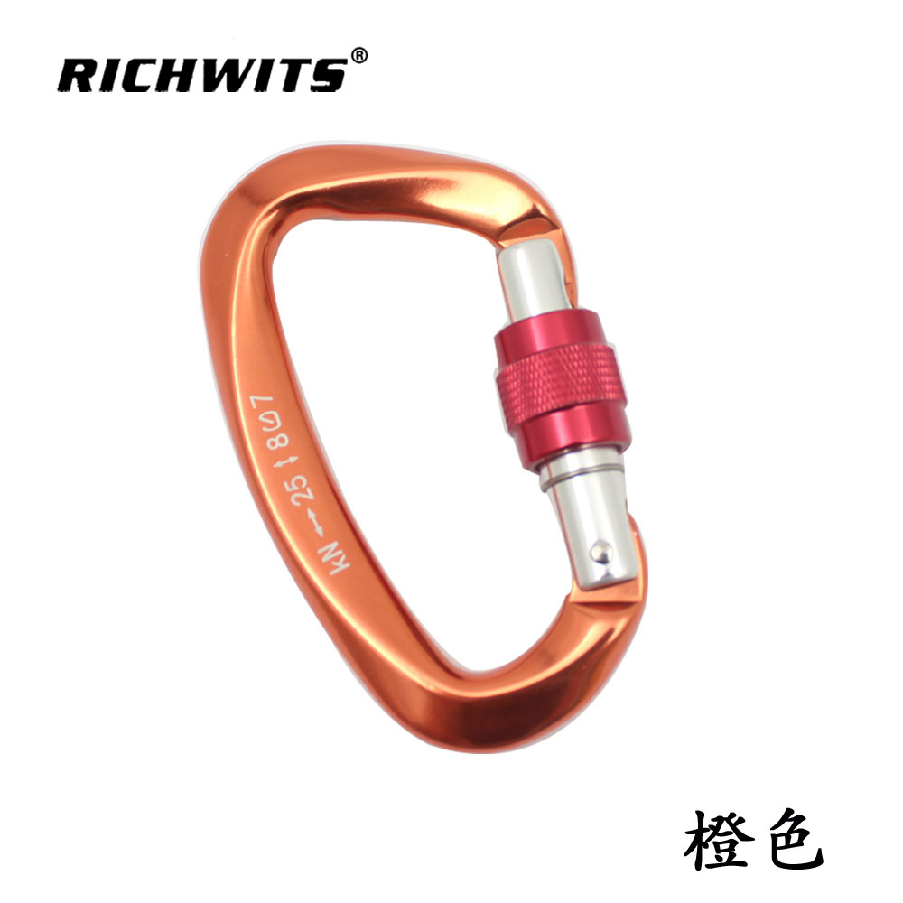 Авиационный алюминиевый автоматический карабин D-типа с замком для йоги